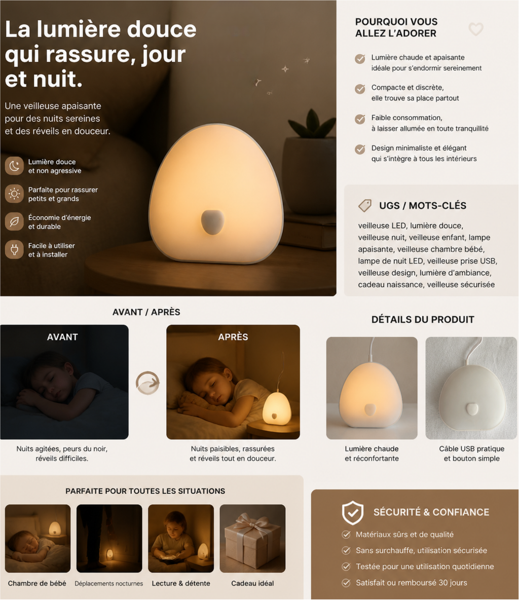 Veilleuse bruits blancs